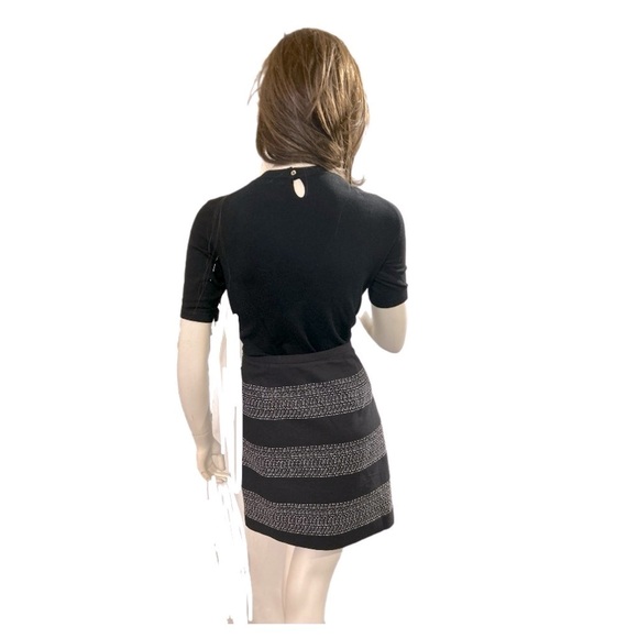 Loft Black & White Boho Mini Skirt, NWOT. - Picture 2 of 3